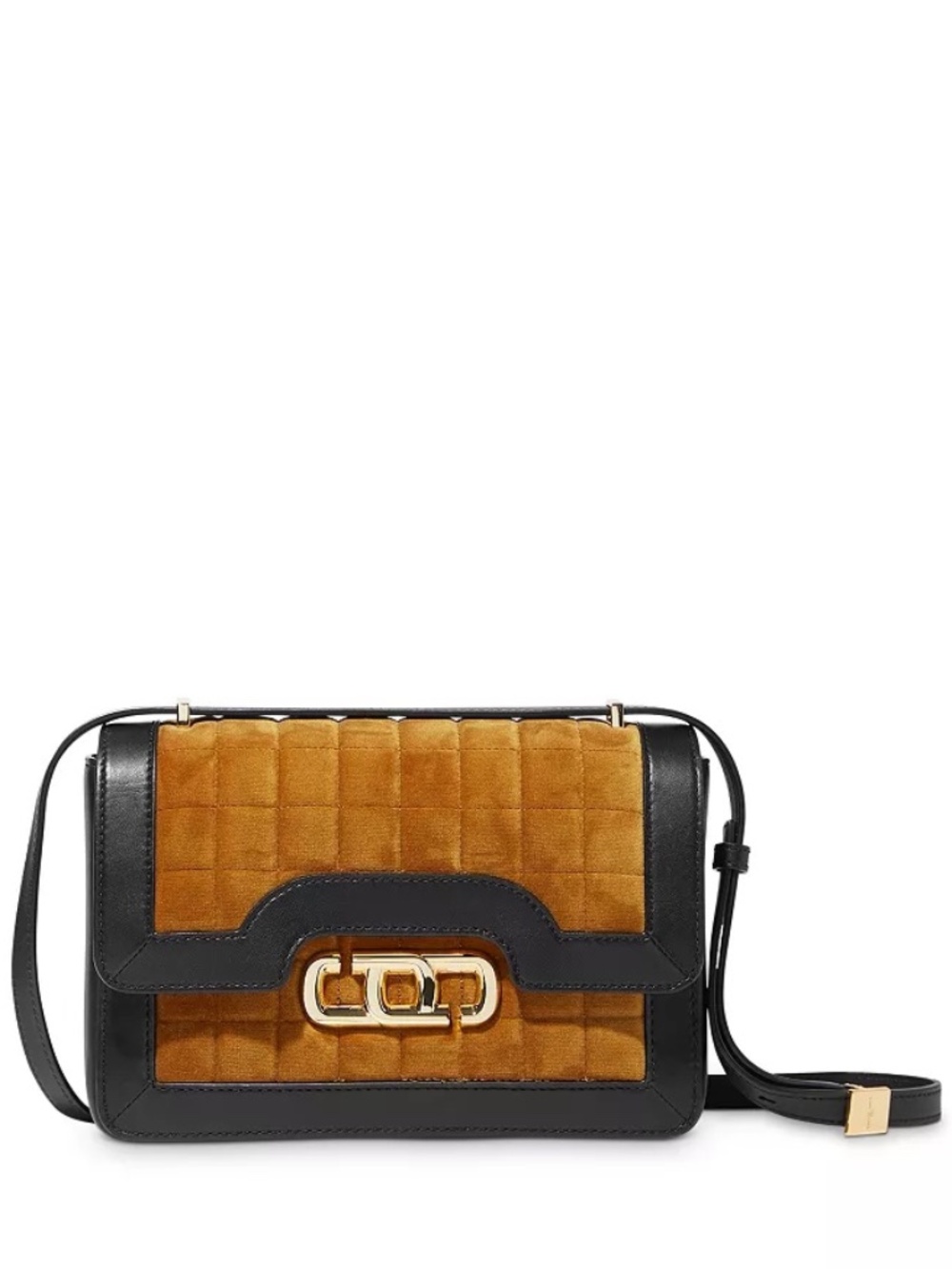 Marc Jacobs The J Link Small Quilted Velvet & Leather Shoulder Bag
